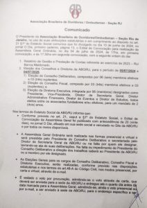 Eleição dos Conselhos e Diretoria da ABO/RJ